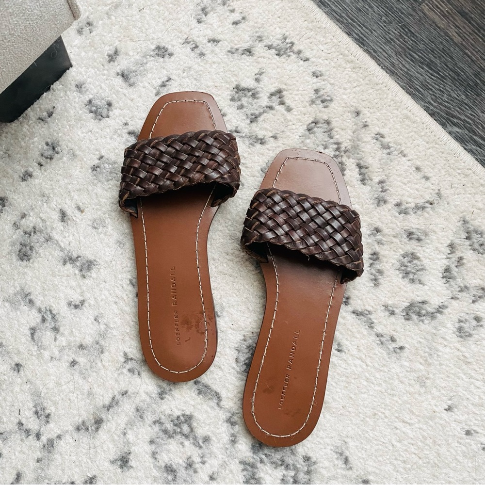 Loeffler Randall Woven Square Toe Sandal